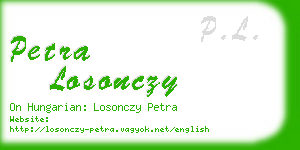 petra losonczy business card